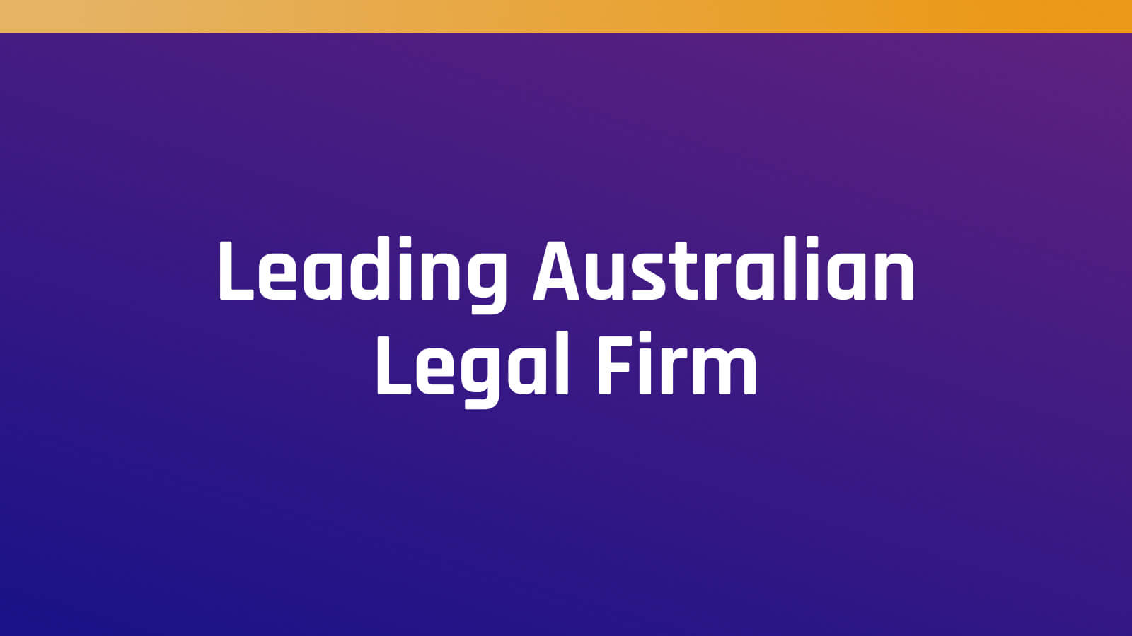 Leading Australian Legal Firm